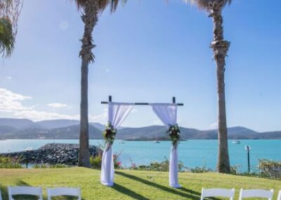 beach wedding mirage whitsundays