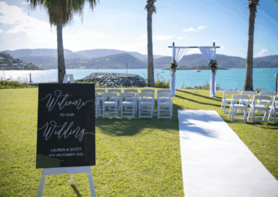 Beach wedding Mirage Whitsundays